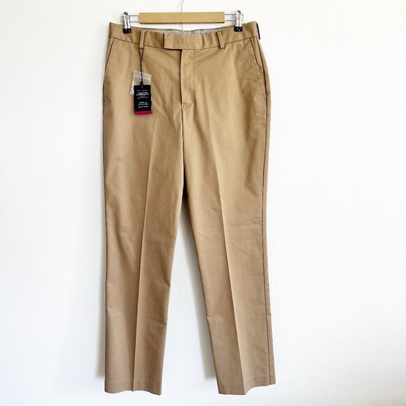 NWT Charles Tyrwhitt Pants 32/32 Tan Classic Fit Non Iron Chino Straight - Picture 1 of 9